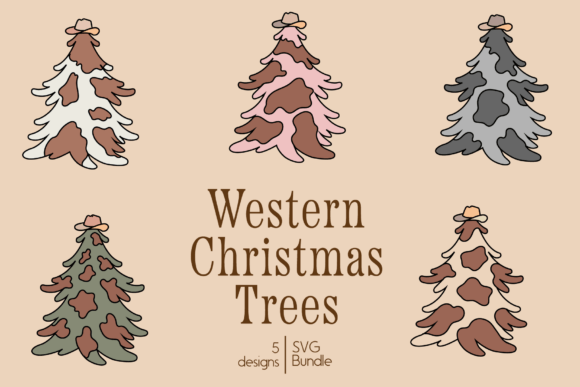 Download Western Christmas Trees Bundle - Christmas tree Collection