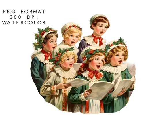 Download Watercolor Christmas Carol Clipart - Carol Collection