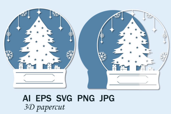 Download Snow Globe Christmas Tree SVG - Christmas tree Collection