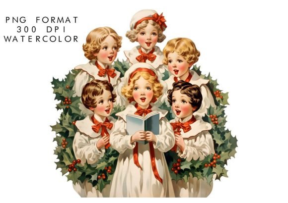 Download Watercolor Christmas Carol Clipart - Carol Collection