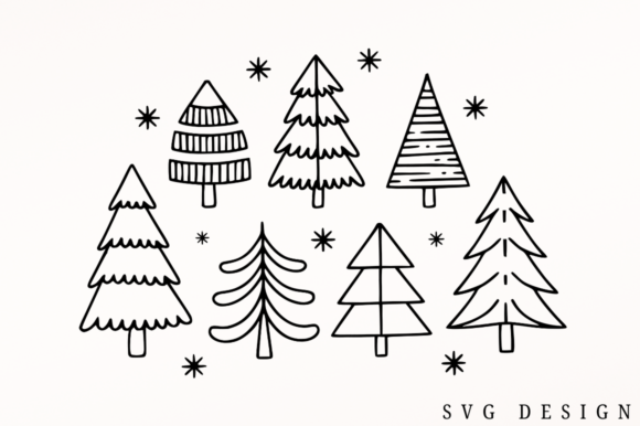 Download Christmas Trees SVG Vector Design - Christmas tree Collection
