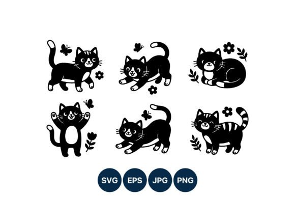 Download Black and White Cat Vector Art - Vector art Collection