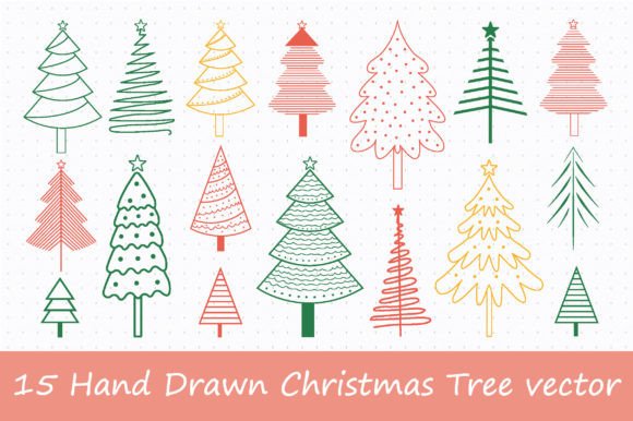 Download 15 Hand Drawn Christmas Tree Svg Bundle - Hand drawn christmas tree svg Collection