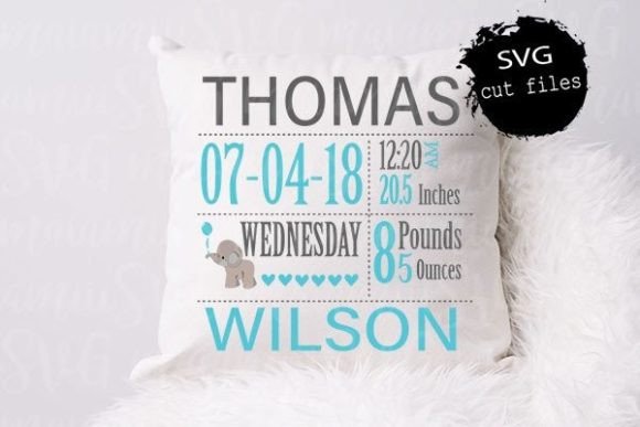 Download Baby Birth Announcement, Newborn Svg - Premium Bundle