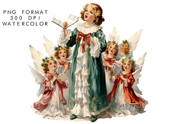 Download Watercolor Christmas Carol Clipart - Carol Collection